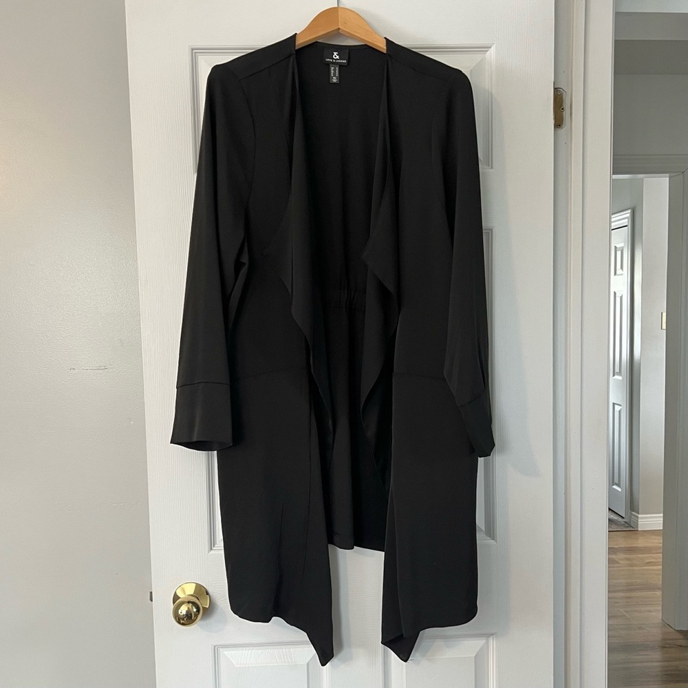 Love & Legend Black Open-Front Blazer
